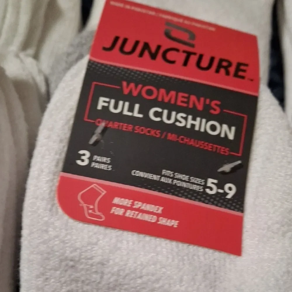 Juncture Women's Full Cushion White Socks - 6 Packs, 16 pair total